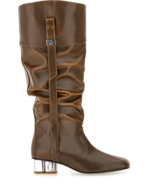 Ganni Slouchy Boot Butterfly Oleatex (Bio Pu - Brown