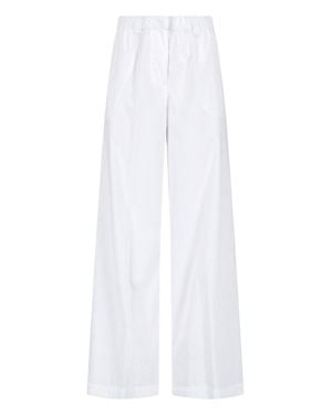Aspesi Wide Cotton Blend Pants - White