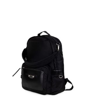 Balenciaga Sleek Nylon Backpack - Black