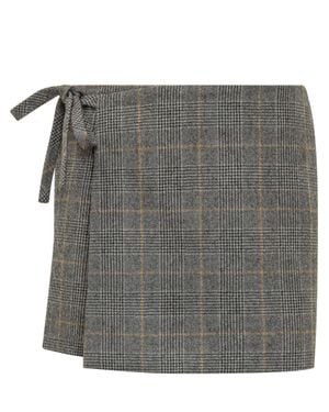 KENZO Wrap Short Skirt - Gray