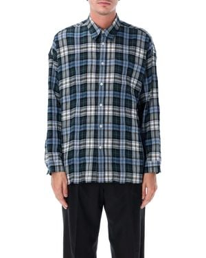 sunflower Plaid Button-Up Shirt - Blue