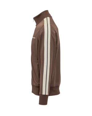 Palm Angels Stylish Zip Neck Jacket - Brown