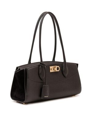 Ferragamo St Soft Ew Handbag - Black