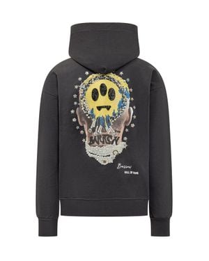 Barrow Oversized Graphic Hoodie Sweatshirt - Black