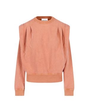 Isabel Marant Pleated Shoulder Crewneck Sweatshirt - Pink