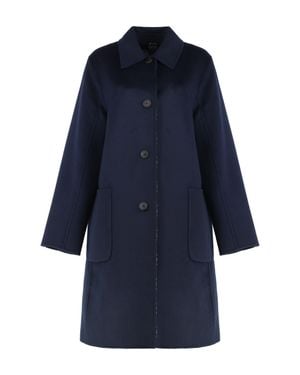 Tory Burch Reversible Wool Coat - Blue