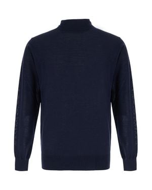 Kangra Dolcevita Long-Sleeve Turtleneck Sweater - Blue