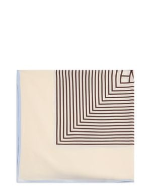 TOTEME Silk Macadamia Scarf With Geometric Pattern - White