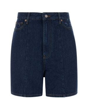 Marine Serre Dark Solid Short - Blue