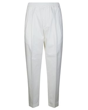 BE ABLE Elastic Waist Pants With Pleats - White