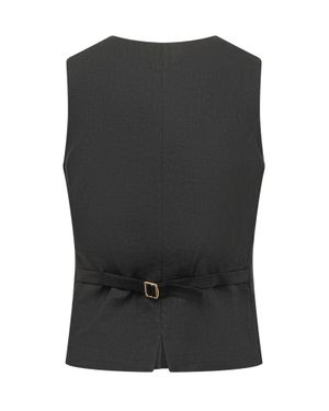 Max Mara Chic Gilet With Button Detail - Black