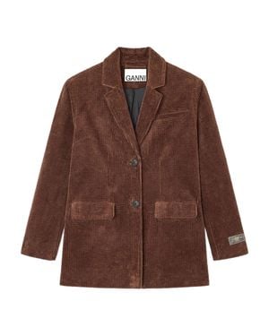 Ganni Corduroy Blazer - Brown
