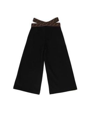 Fendi Wide Sweatpants - Black