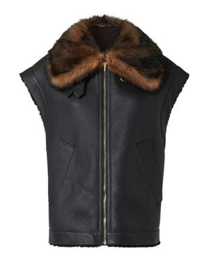 Fendi Leather Vest - Black