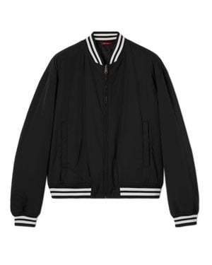 Gucci Technical Twill Jacket With Rib Trim - Black
