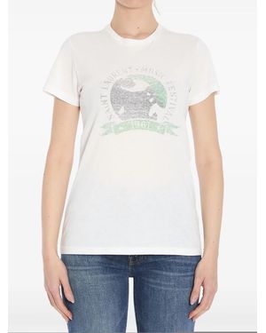 Saint Laurent Musical Festival Print T-Shirt - White