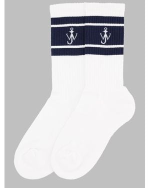 JW Anderson Socks With Logo Cotton - Blue