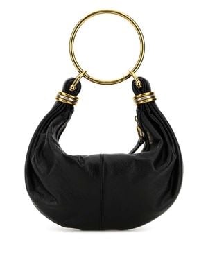 Chloé Bracelet Leather Hobo-Bag - Black