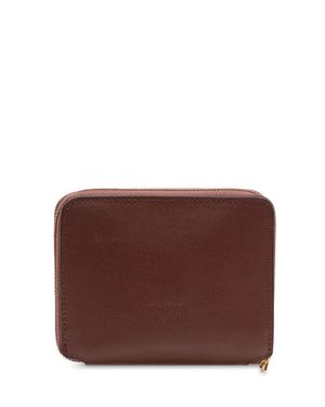 Pinko Zip Around Mini Wallet With Logo Detail - Brown