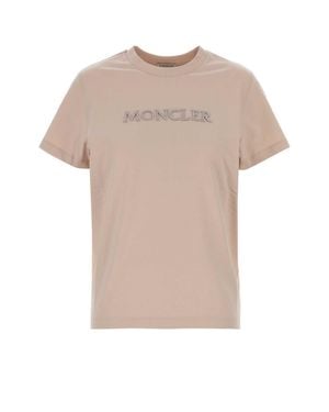 Moncler Cotton T-Shirt - Pink