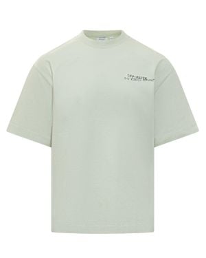 Off-White c/o Virgil Abloh Logo Stamp T-Shirt - Green