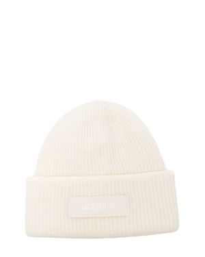 Jacquemus Ribbed Knit Beanie - Natural