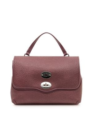 Zanellato Postman Mini Cestaia S Leather Crossbody Bag - Purple