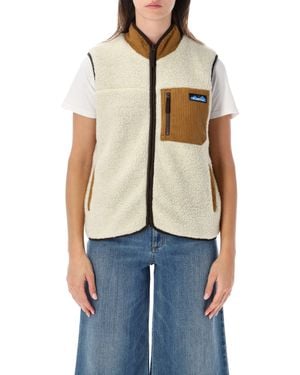 Kavu Fleece Vest With Zip Pocket - Blue