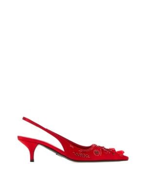 Prada Satin Pump - Red