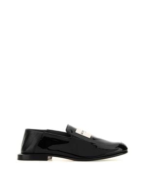 Givenchy Leather Label Loafers - Black