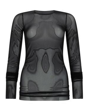 Rick Owens Solid Round Neck T-Shirt - Black