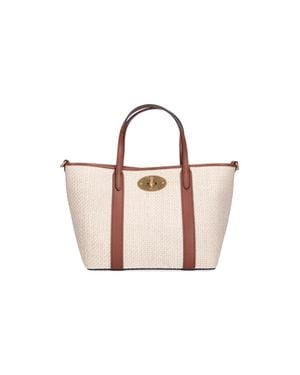 Mulberry Woven Tote Bag - Pink