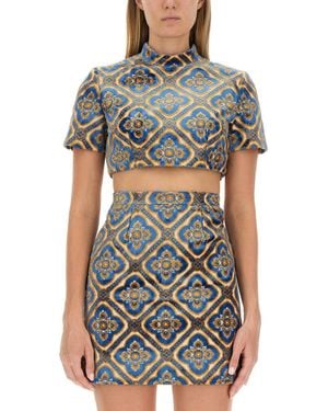 Etro Cropped Mini Top For - Gray