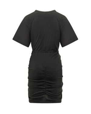 Pinko Stylish Suit With Cut Sleeves And Textured Details - Black