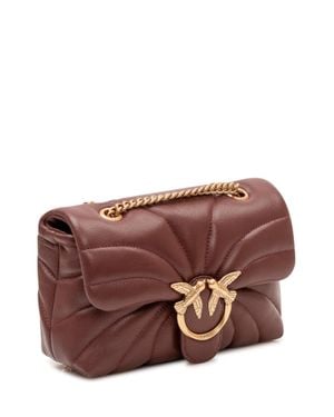 Pinko Mini Quilted Love Puff Handbag - Brown