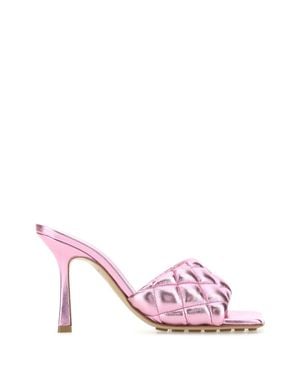 Bottega Veneta Nappa Leather Padded Sandals - Pink