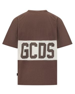 Gcds Band Logo Loose Tee - Brown