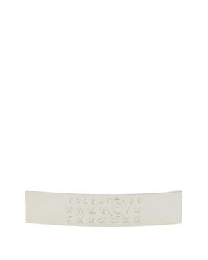 MM6 by Maison Margiela Wide Logo Cuff Bracelet - White