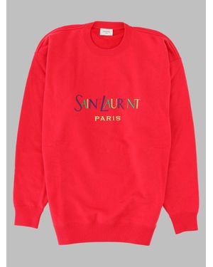 Saint Laurent Logo Sweatshirt - Red