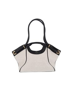 Balmain Cotton-Linen Mini Bag - White