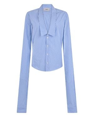 Coperni Striped Shirt With Long Sleeves - Blue