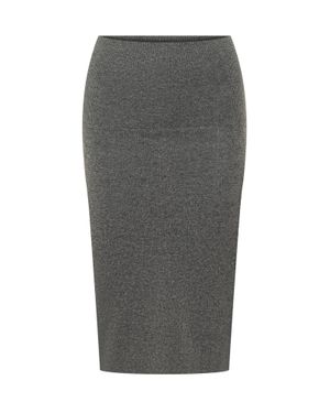 Stella McCartney Wool Knit Pencil Skirt - Gray
