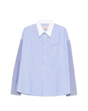 Marni Pocket Long-Sleeve Shirt - Blue