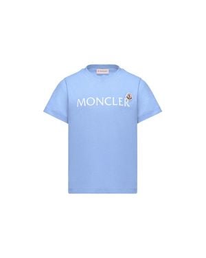Moncler Boys Mini Logo T-Shirt - Blue