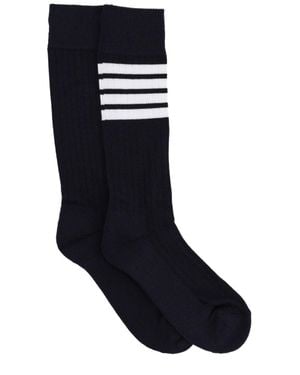 Thom Browne "4-Bar" Cotton Socks - Black