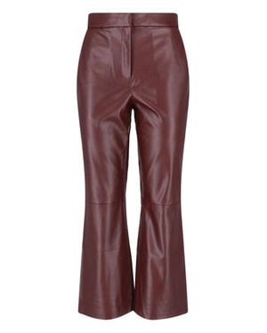 Calvin Klein High-Waisted Flared Faux Leather Pants