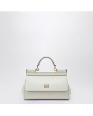 Dolce & Gabbana Sicily Mini Top Handle Handbag - White