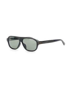 Emporio Armani Oval-Lens Acetate Sunglasses With Temple Logo - Black