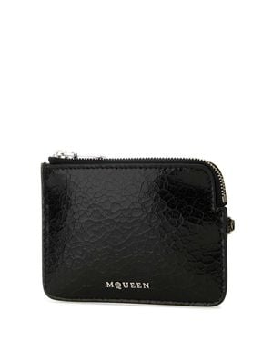 McQueen Mini Sling Pip Coin Pouch Handbag - Black
