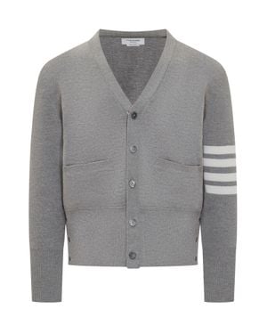 Thom Browne Classic Cardigan - Gray